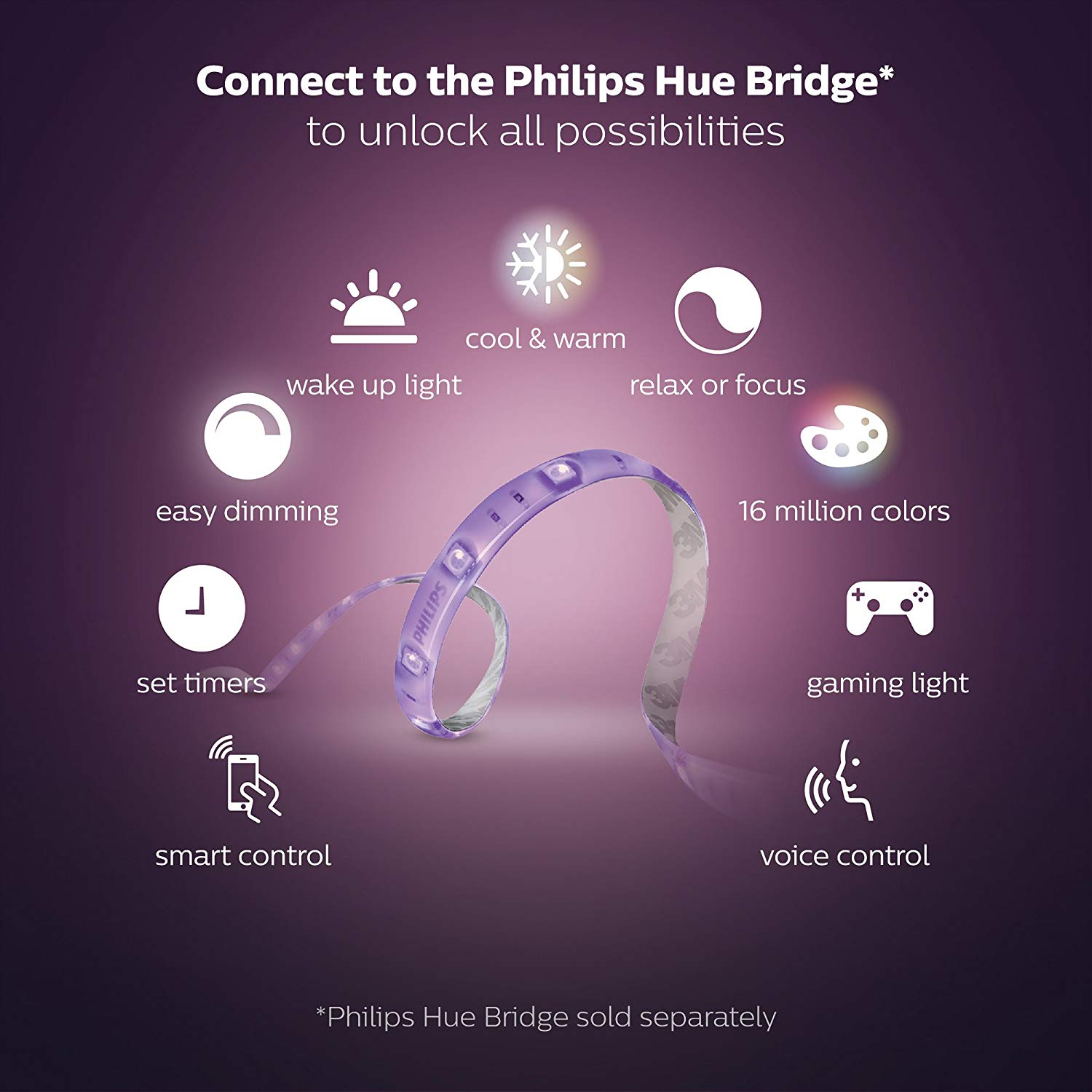 Philips Hue Lightstrip Plus v4, đèn LED dây 16 triệu màu - Ảnh 3