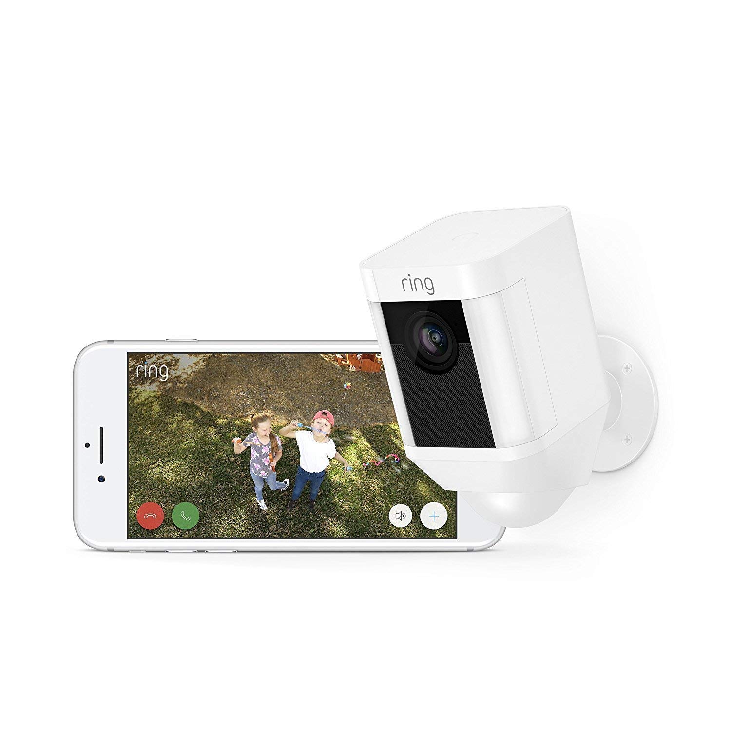 Ring Spotlight Cam, Camera không dây dùng pin, nói chuyện 2 chiều, tích hợp đèn LED, chuông báo động - Ảnh 4
