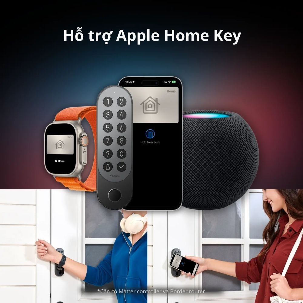 Khóa cửa vân tay Aqara U200 - Tương thích Matter, hỗ trợ HomeKey - Ảnh 3