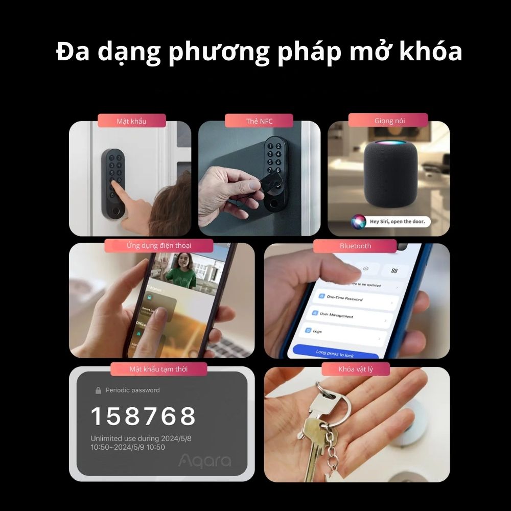 Khóa cửa vân tay Aqara U200 - Tương thích Matter, hỗ trợ HomeKey - Ảnh 5
