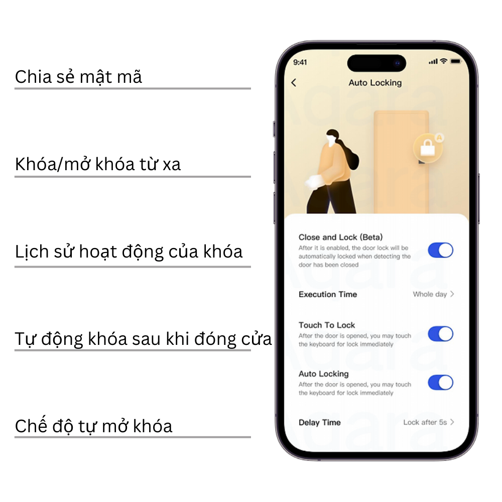 Khóa cửa vân tay Aqara U200 - Tương thích Matter, hỗ trợ HomeKey - Ảnh 8