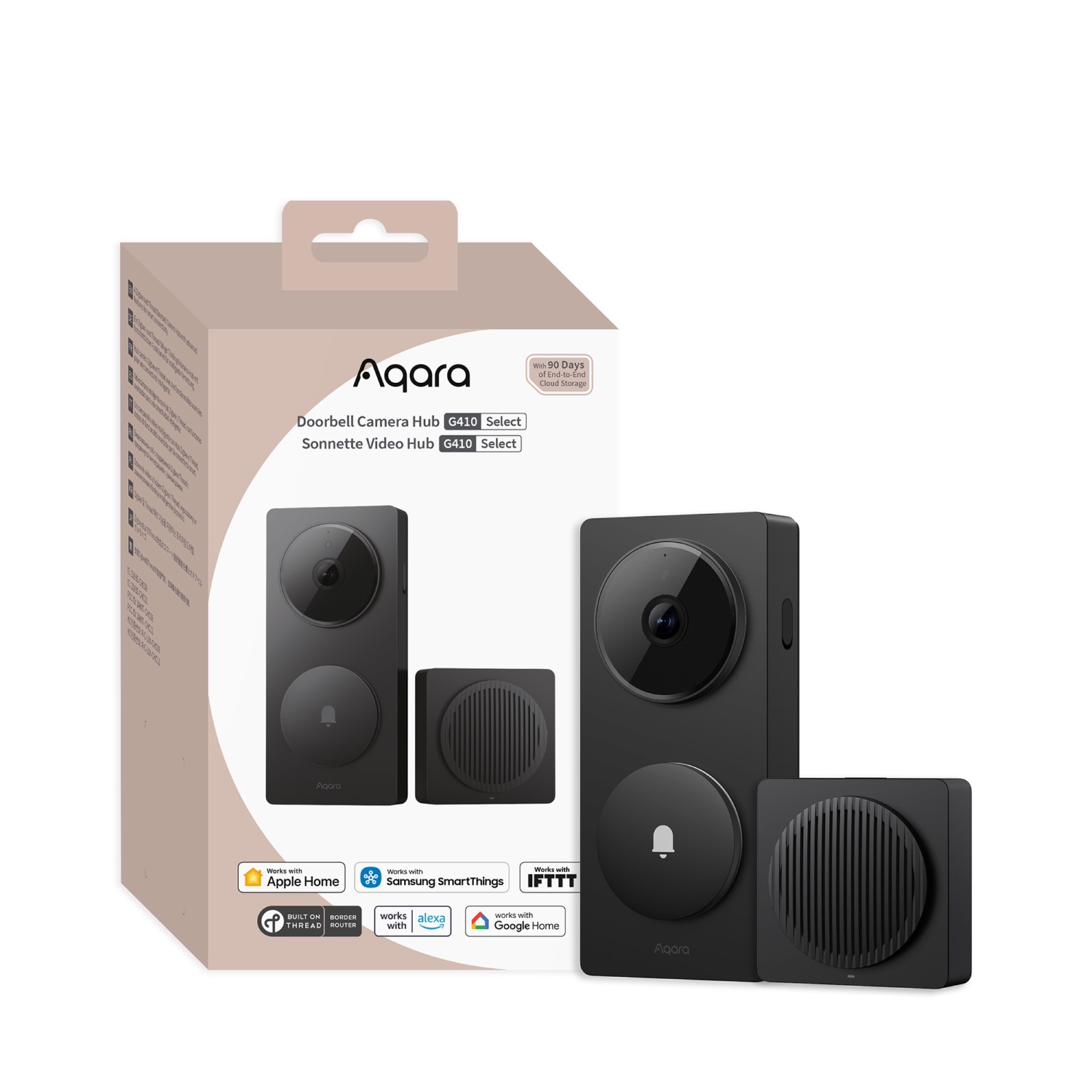 Chuông cửa Camera Hub Aqara G410 2K hỗ trợ dùng Pin